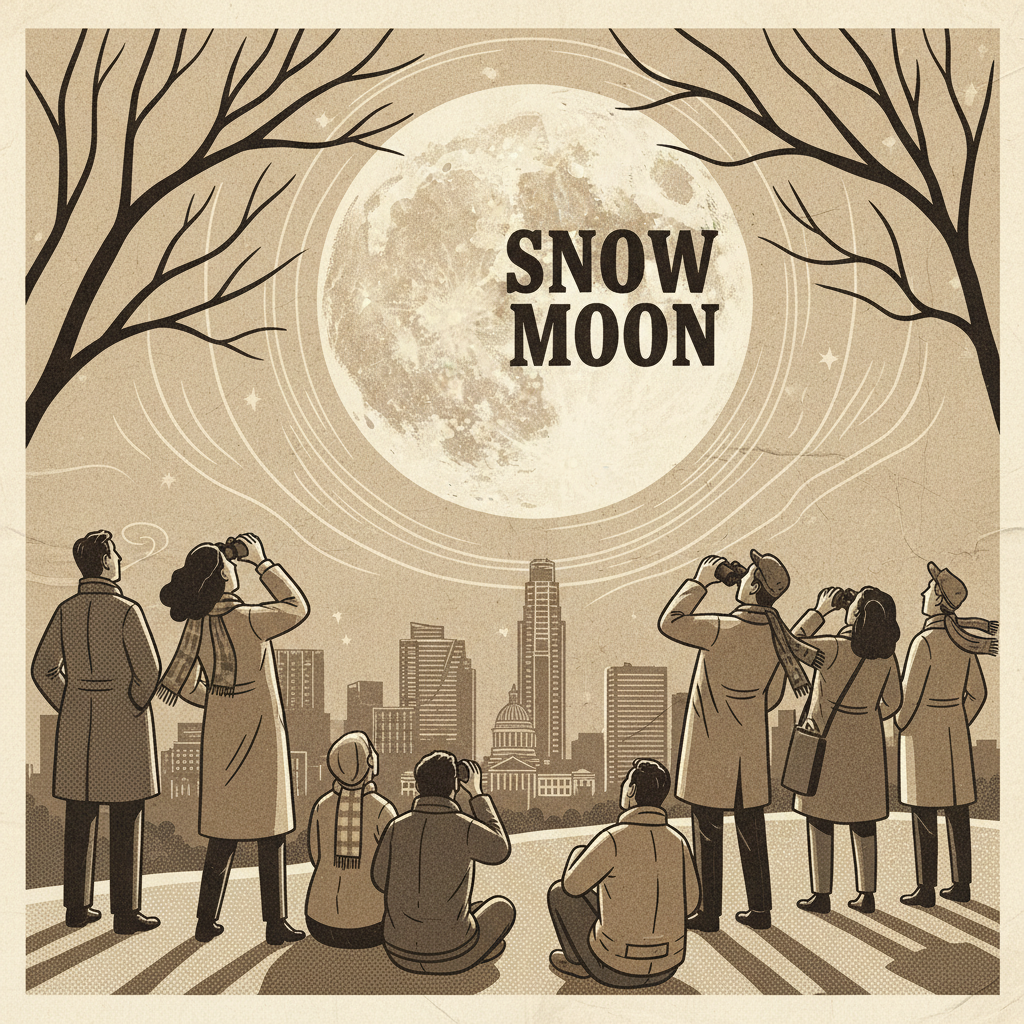 Snow Moon Viewing