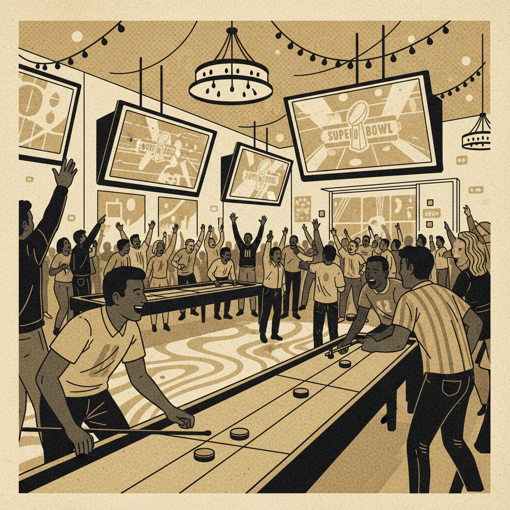 Super Bowl Watch Party at Electric Shuffle